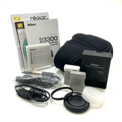 【全額返金保証】【最速発送】Nikon デジタル一眼 D3300 18-55 VRII レンズキット [ブラック] 動作確認済
