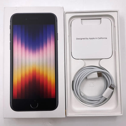 【全額返金保証】【最速発送】Apple iPhone iPhone SE（第3世代） 64GB ミッドナイト docomo 白ロム 美品 動作確認済 90%