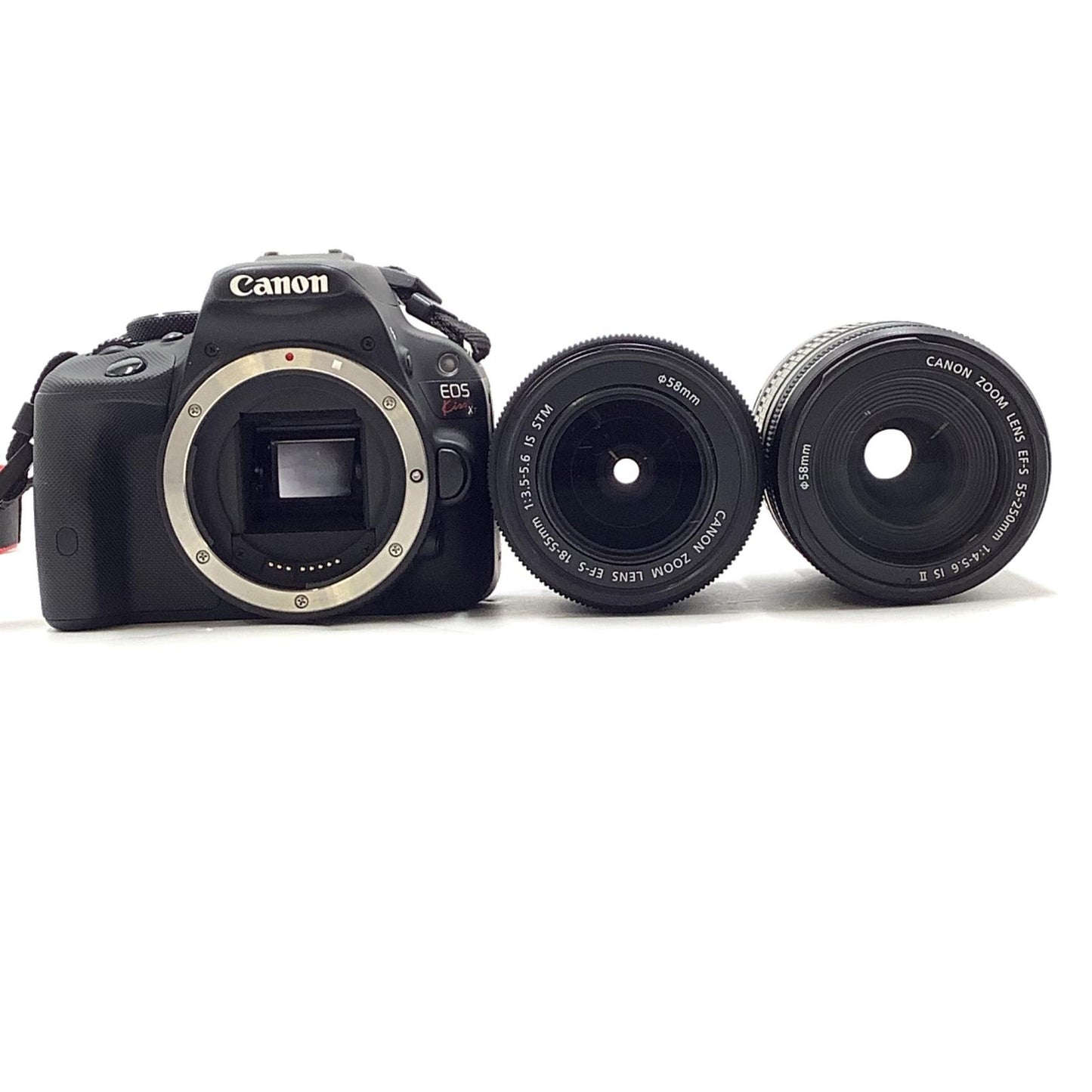 【全額返金保証】【最速発送】Canon デジタル一眼 EOS Kiss X7 ダブルズームキット ブラック 美品 動作確認済