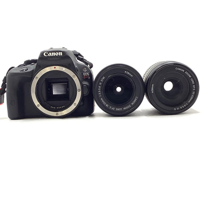 【全額返金保証】【最速発送】Canon デジタル一眼 EOS Kiss X7 ダブルズームキット ブラック 美品 動作確認済
