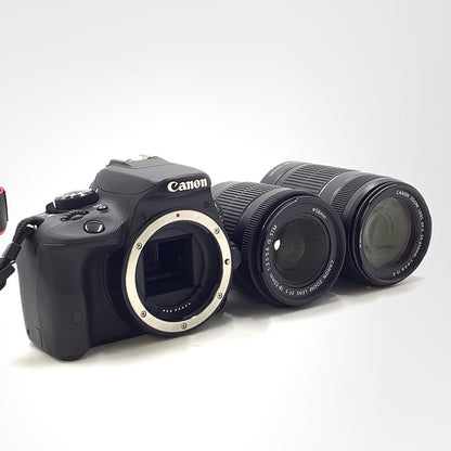 【全額返金保証】【最速発送】Canon デジタル一眼 EOS Kiss X7 ダブルズームキット ブラック 美品 動作確認済