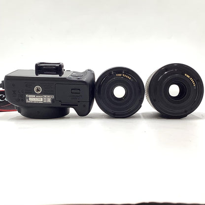 【全額返金保証】【最速発送】Canon デジタル一眼 EOS Kiss X7 ダブルズームキット ブラック 美品 動作確認済