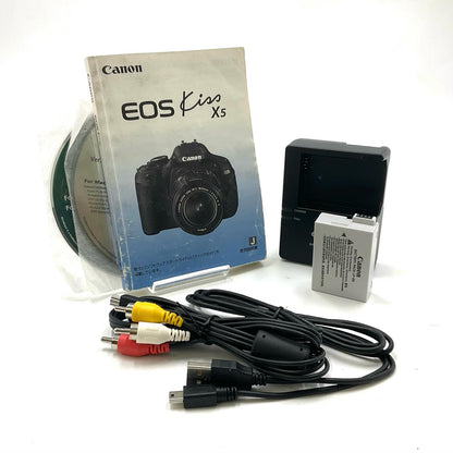 【全額返金保証】【最速発送】Canon デジタル一眼 EOS Kiss X5 ボディ ブラック 動作確認済