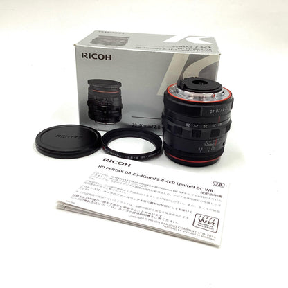 【全額返金保証】【最速発送】RICOH HD PENTAX-DA 20-40mmF2.8-4ED Limited DC WR 動作確認済