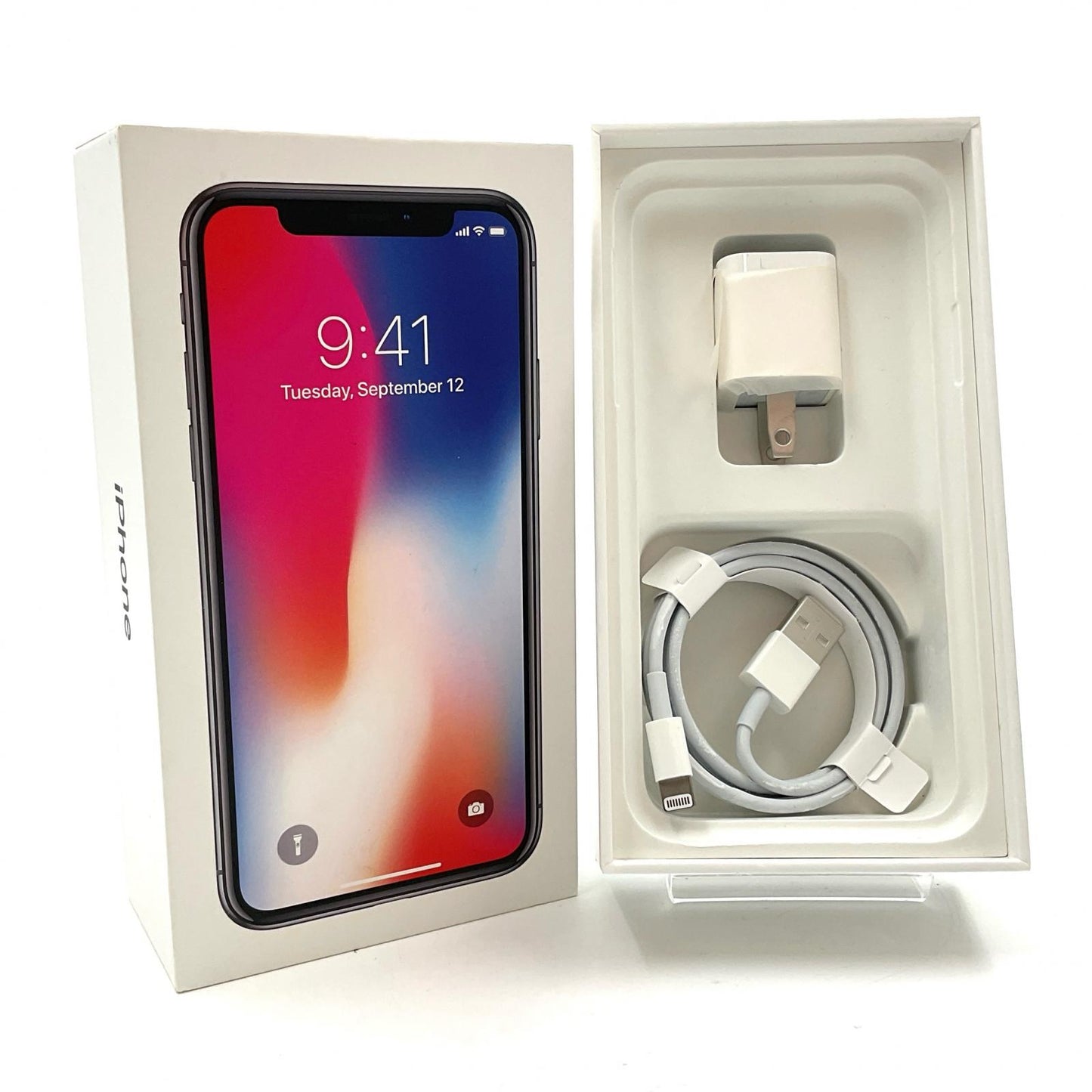 【全額返金保証】【最速発送】Apple iPhone iPhone X 256GB スペースグレイ au SIMフリー 白ロム 動作確認済 88%