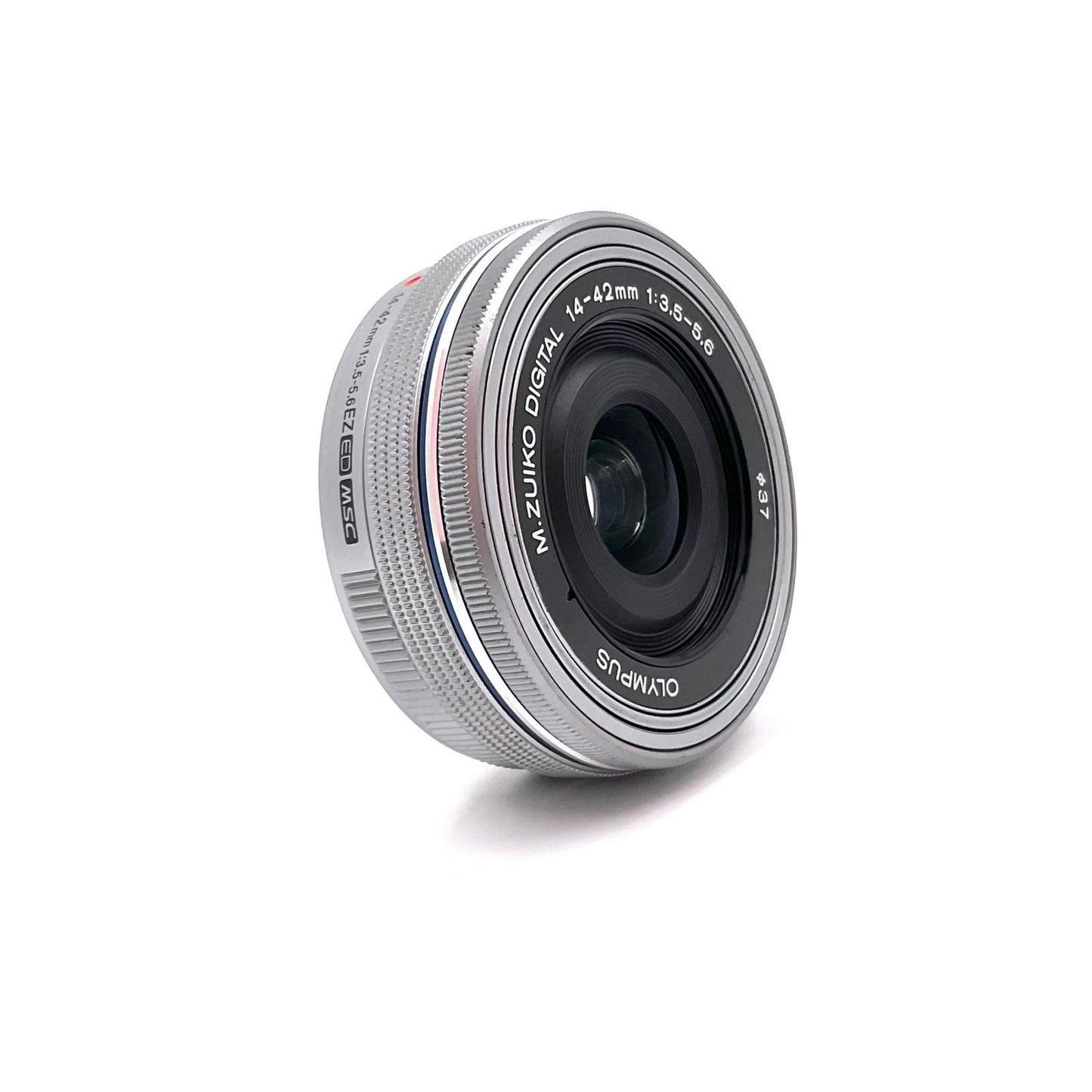 【全額返金保証】【最速発送】OLYMPUS M.ZUIKO DIGITAL ED 14-42mm F3.5-5.6 EZ [シルバー] 美品 動作確認済