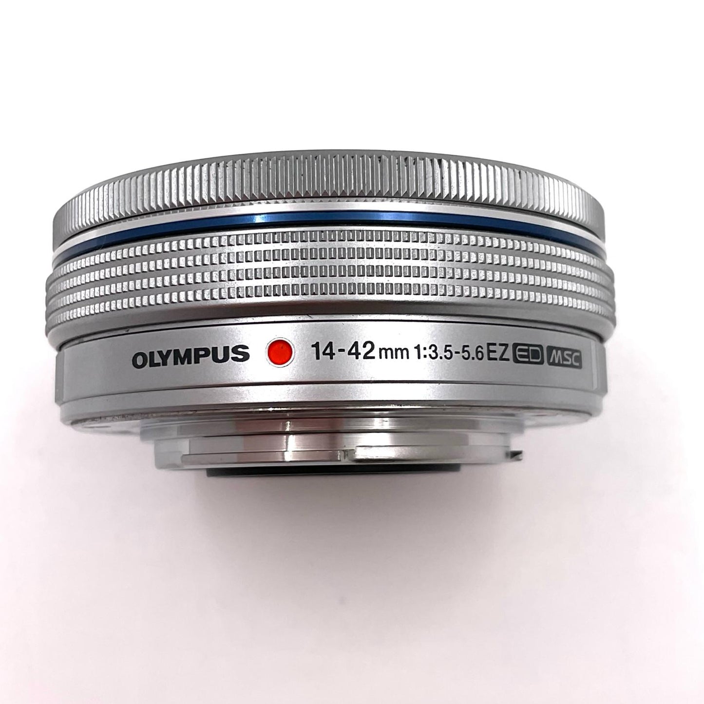 【全額返金保証】【最速発送】OLYMPUS M.ZUIKO DIGITAL ED 14-42mm F3.5-5.6 EZ [シルバー] 美品 動作確認済
