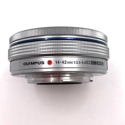 【全額返金保証】【最速発送】OLYMPUS M.ZUIKO DIGITAL ED 14-42mm F3.5-5.6 EZ [シルバー] 美品 動作確認済