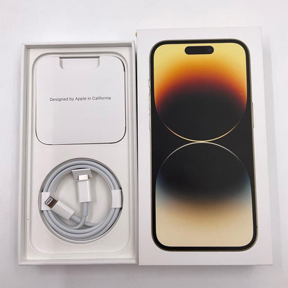 【全額返金保証】【最速発送】Apple iPhone iPhone 14 Pro 128GB ゴールド 楽天モバイル SIMフリー 白ロム 動作確認済 80%