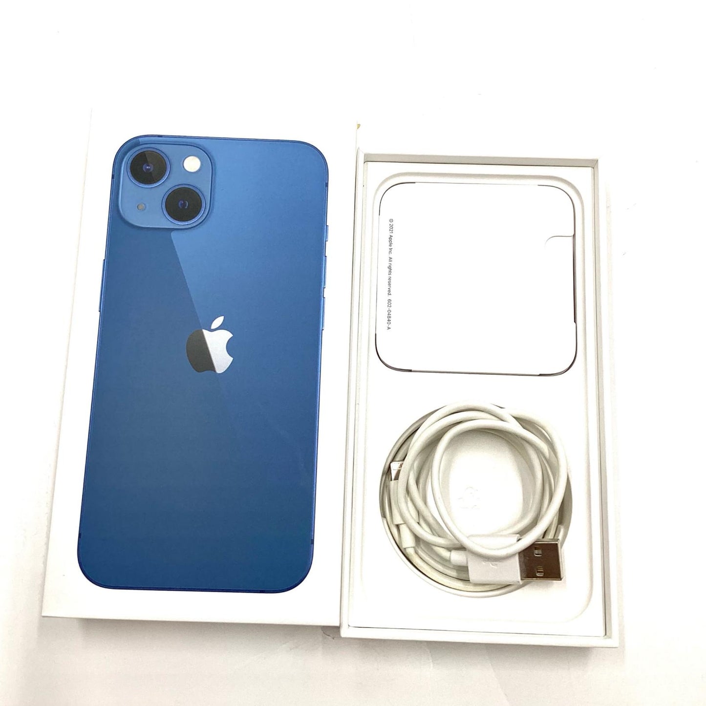 【全額返金保証】【最速発送】Apple iPhone iPhone 13 128GB ブルー SIMフリー 白ロム 動作確認済 85%