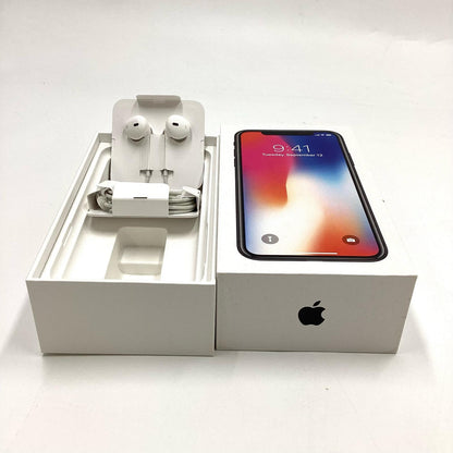 【最速発送】Apple iPhone iPhone X 64GB スペースグレイ 白ロム【難有】 100%
