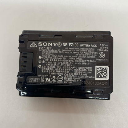 【全額返金保証】【最速発送】Sony NP-FZ100 美品 動作確認済