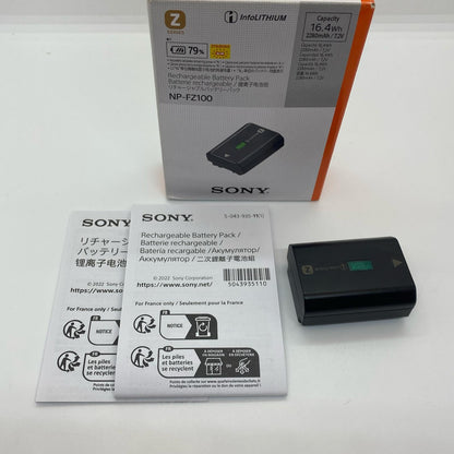【全額返金保証】【最速発送】Sony NP-FZ100 美品 動作確認済