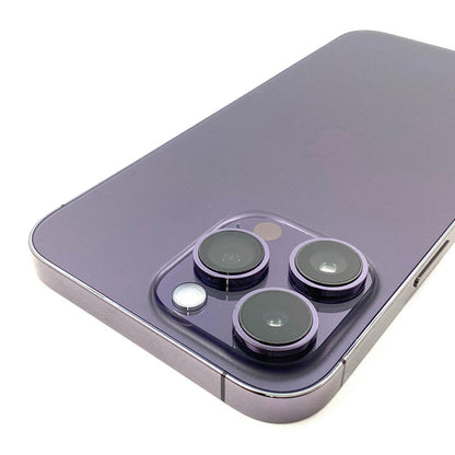 【全額返金保証】【最速発送】Apple iPhone iPhone 14 Pro Max 128GB ディープパープル docomo 白ロム 美品 動作確認済 91%