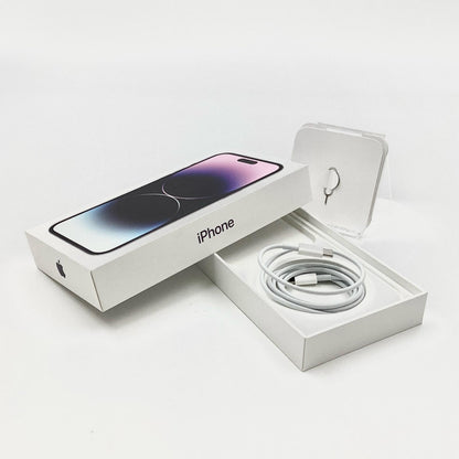 【全額返金保証】【最速発送】Apple iPhone iPhone 14 Pro Max 128GB ディープパープル docomo 白ロム 美品 動作確認済 91%