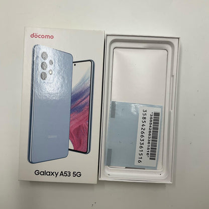 【全額返金保証】【最速発送】SAMSUNG Galaxy A53 5G ブルー docomo SC-53C 白ロム 超美品 動作確認済