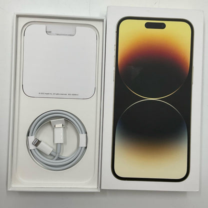 【全額返金保証】【最速発送】Apple iPhone iPhone 14 Pro Max 256GB ゴールド au 動作確認済 89%