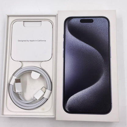 【全額返金保証】【最速発送】Apple iPhone iPhone 15 Pro 256GB ブルーチタニウム docomo 白ロム 美品 動作確認済 89%