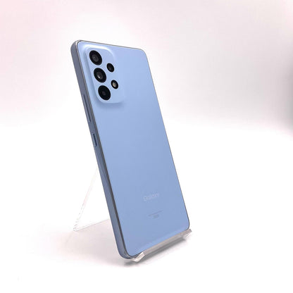 【全額返金保証】【最速発送】SAMSUNG Galaxy A53 5G 128GB オーサムブルー au SIMフリー SCG15 白ロム 動作確認済