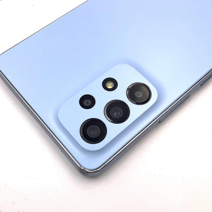 【全額返金保証】【最速発送】SAMSUNG Galaxy A53 5G 128GB オーサムブルー au SIMフリー SCG15 白ロム 動作確認済