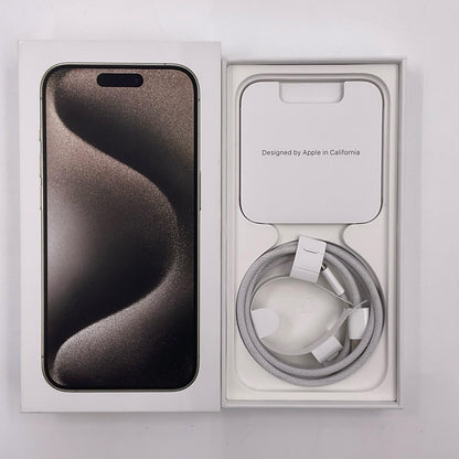 【全額返金保証】【最速発送】Apple iPhone iPhone 15 Pro 256GB ナチュラルチタニウム SIMフリー 白ロム 美品 動作確認済 91%