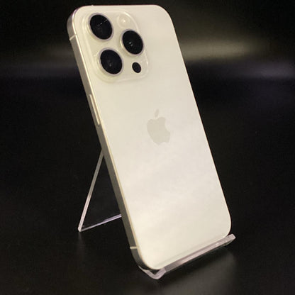 【全額返金保証】【最速発送】Apple iPhone iPhone 15 Pro 256GB ホワイトチタニウム SIMフリー 白ロム 美品 動作確認済 86%