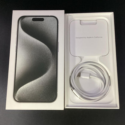 【全額返金保証】【最速発送】Apple iPhone iPhone 15 Pro 256GB ホワイトチタニウム SIMフリー 白ロム 美品 動作確認済 86%