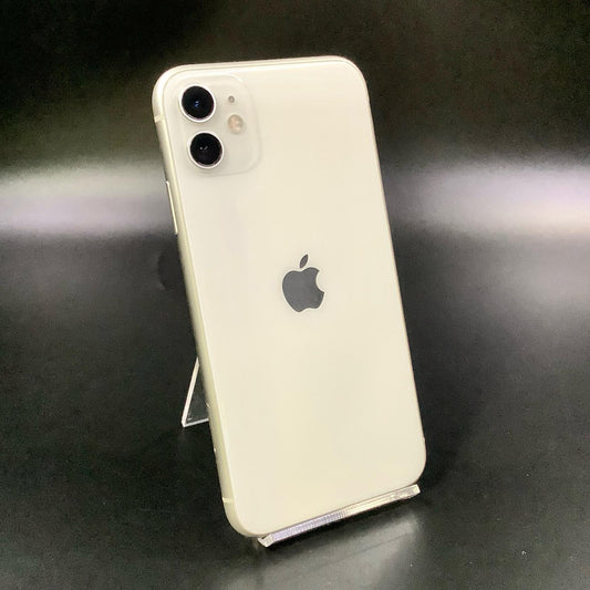 【全額返金保証】【最速発送】Apple iPhone iPhone 11 64GB ホワイト au 白ロム 動作確認済 85%