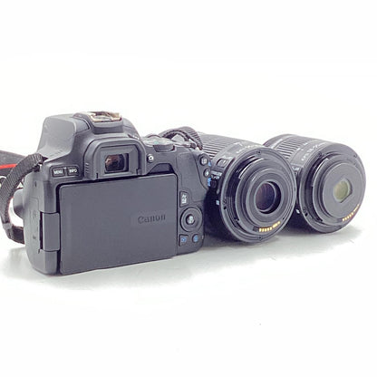 【全額返金保証】【最速発送】Canon デジタル一眼 EOS Kiss X10 ダブルズームキット ブラック 動作確認済