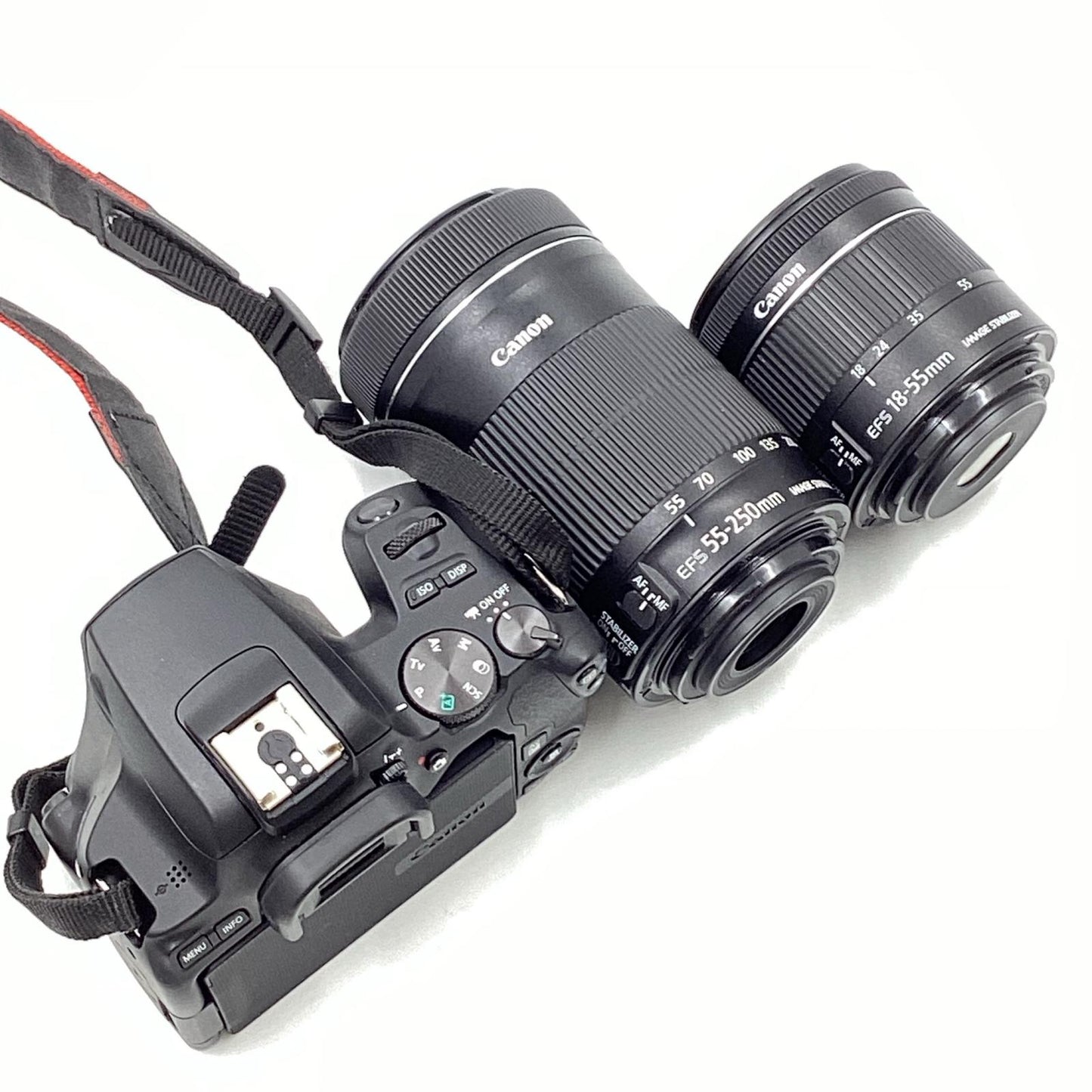 【全額返金保証】【最速発送】Canon デジタル一眼 EOS Kiss X10 ダブルズームキット ブラック 動作確認済