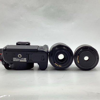 【全額返金保証】【最速発送】Canon デジタル一眼 EOS Kiss X10 ダブルズームキット ブラック 動作確認済