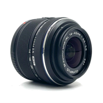 【全額返金保証】【最速発送】OLYMPUS M.ZUIKO DIGITAL 14-42mm F3.5-5.6 II R [ブラック] 美品 動作確認済