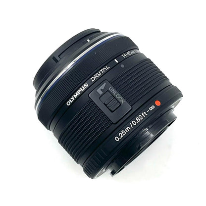 【全額返金保証】【最速発送】OLYMPUS M.ZUIKO DIGITAL 14-42mm F3.5-5.6 II R [ブラック] 美品 動作確認済