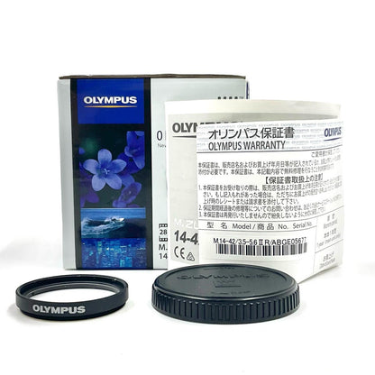 【全額返金保証】【最速発送】OLYMPUS M.ZUIKO DIGITAL 14-42mm F3.5-5.6 II R [ブラック] 美品 動作確認済