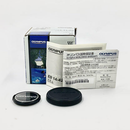 【全額返金保証】【最速発送】OLYMPUS M.ZUIKO DIGITAL ED 14-42mm F3.5-5.6 EZ 美品 動作確認済