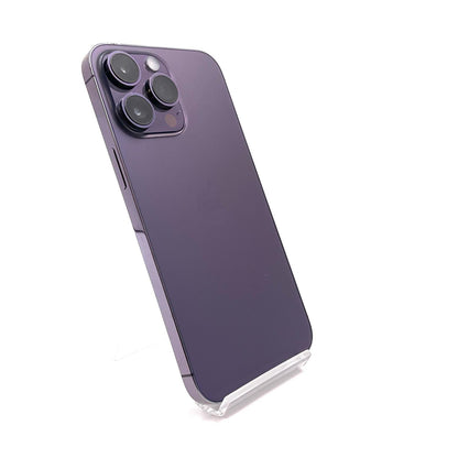 【全額返金保証】【最速発送】Apple iPhone iPhone 14 Pro Max 128GB ディープパープル SIMフリー 白ロム 美品 動作確認済 90%