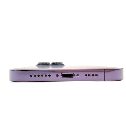 【全額返金保証】【最速発送】Apple iPhone iPhone 14 Pro Max 128GB ディープパープル SIMフリー 白ロム 美品 動作確認済 90%