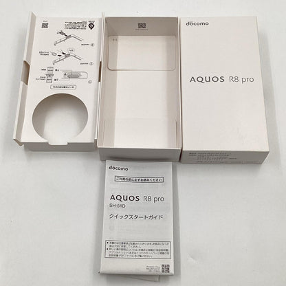【全額返金保証】【最速発送】SHARP AQUOS R8 pro 256GB ブラック docomo SH-51D 白ロム 超美品 動作確認済