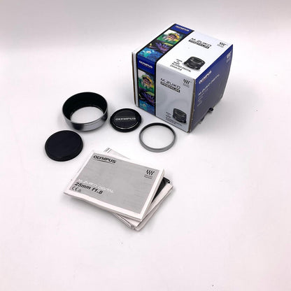 【全額返金保証】【最速発送】OLYMPUS M.ZUIKO DIGITAL 25mm F1.8 [シルバー] 美品 動作確認済