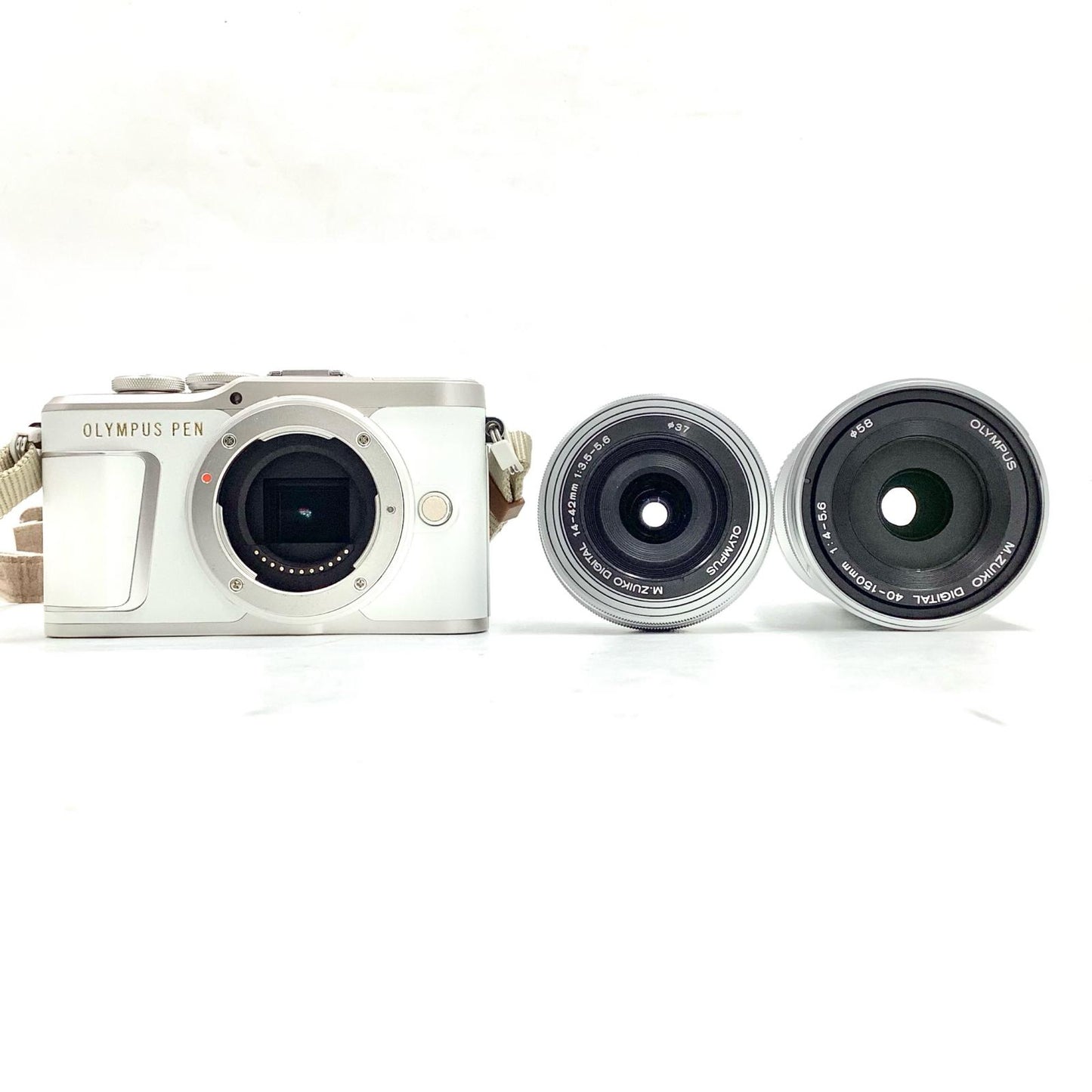 【全額返金保証】【最速発送】OLYMPUS デジタル一眼 PEN E-PL9 EZダブルズームキット ホワイト 美品 動作確認済