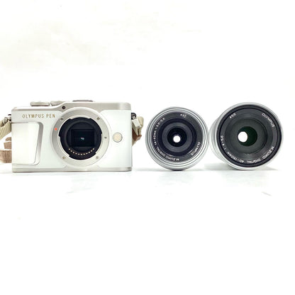 【全額返金保証】【最速発送】OLYMPUS デジタル一眼 PEN E-PL9 EZダブルズームキット ホワイト 美品 動作確認済