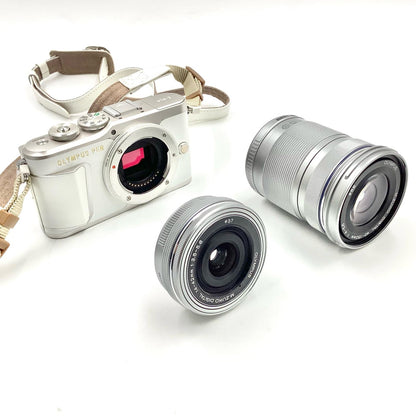 【全額返金保証】【最速発送】OLYMPUS デジタル一眼 PEN E-PL9 EZダブルズームキット ホワイト 美品 動作確認済