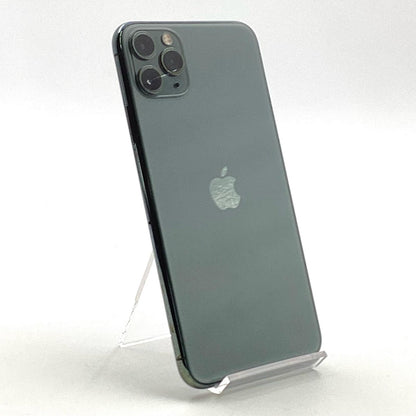 【全額返金保証】【最速発送】Apple iPhone iPhone 11 Pro Max 256GB ミッドナイトグリーン docomo SIMフリー 白ロム 動作確認済 77%