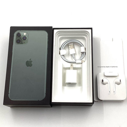 【全額返金保証】【最速発送】Apple iPhone iPhone 11 Pro Max 256GB ミッドナイトグリーン docomo SIMフリー 白ロム 動作確認済 77%