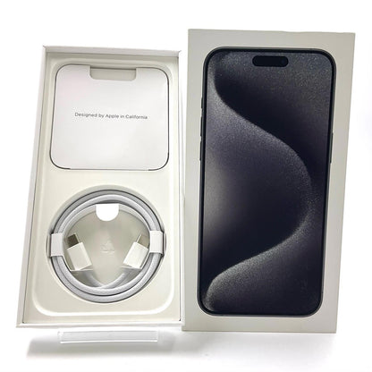 【全額返金保証】【最速発送】Apple iPhone iPhone 15 Pro Max 256GB ブラックチタニウム SIMフリー 白ロム 動作確認済 91%
