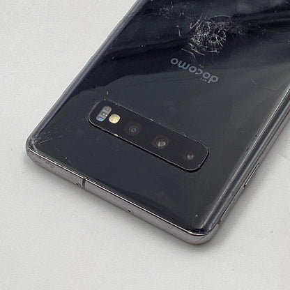 【最速発送】SAMSUNG Galaxy S10＋ 128GB プリズムブラック docomo SC-04L 白ロム【難有】