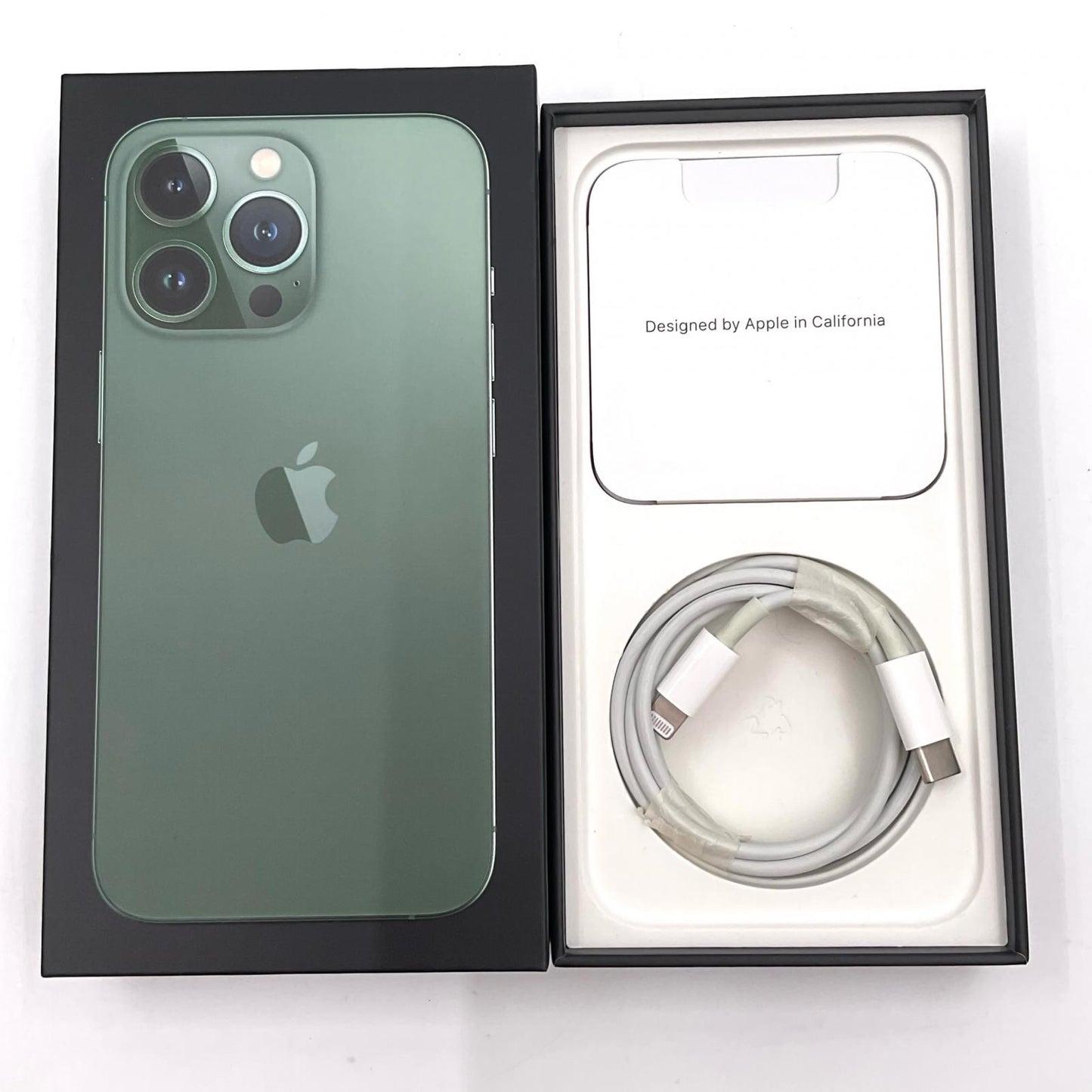 【全額返金保証】【最速発送】Apple iPhone iPhone 13 Pro 128GB アルパイングリーン docomo 白ロム 動作確認済 85%