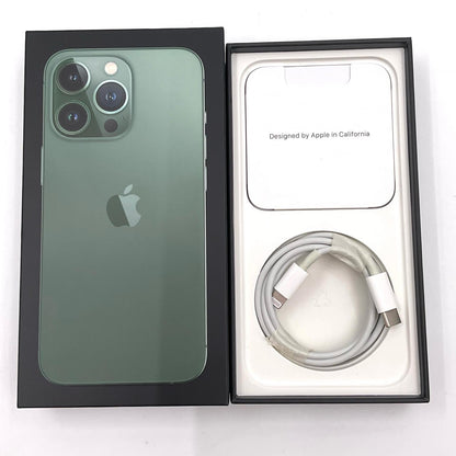 【全額返金保証】【最速発送】Apple iPhone iPhone 13 Pro 128GB アルパイングリーン docomo 白ロム 動作確認済 85%