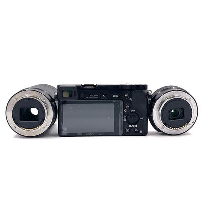 【全額返金保証】【最速発送】Sony デジタル一眼 α6000 ILCE-6000Y ダブルズームレンズキット [ブラック] 美品 動作確認済