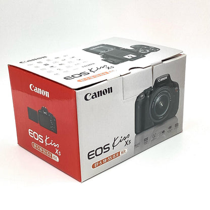 【全額返金保証】【最速発送】Canon デジタル一眼 EOS Kiss X5 EF-S18-55 IS II レンズキット ブラック 動作確認済